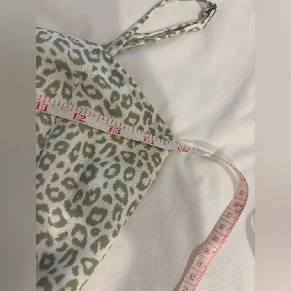Altar'd State Green and White Leopard Print Mini Dress - Picture 12 of 13